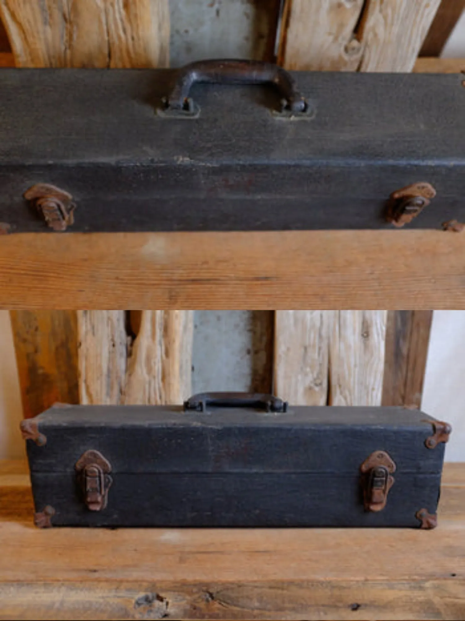 Alexander's rusty black suitcase