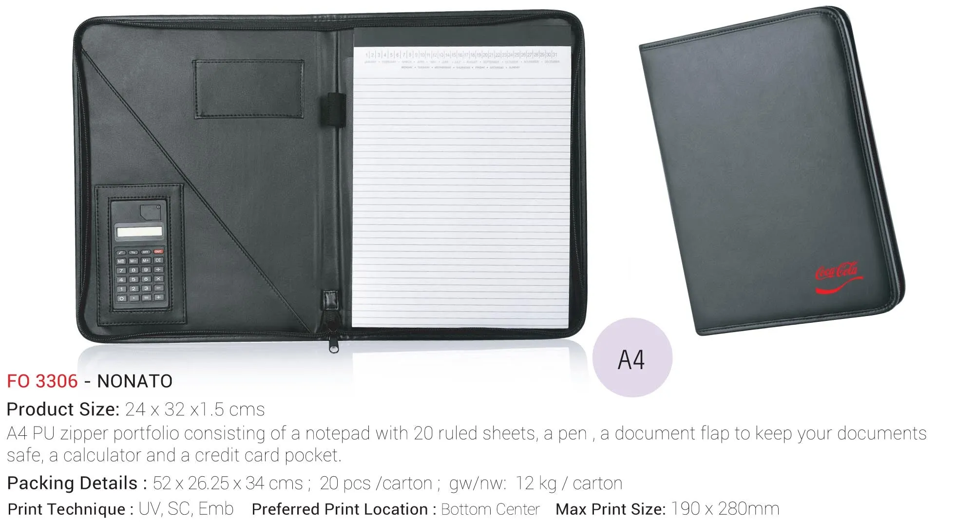 AMS-FO-3306 - NONATO  -  BALMAIN Leather Portfolio