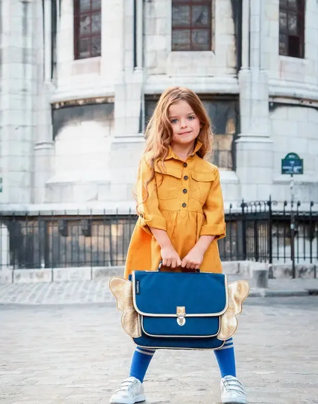 Mini Winged Night Blue Schoolbag