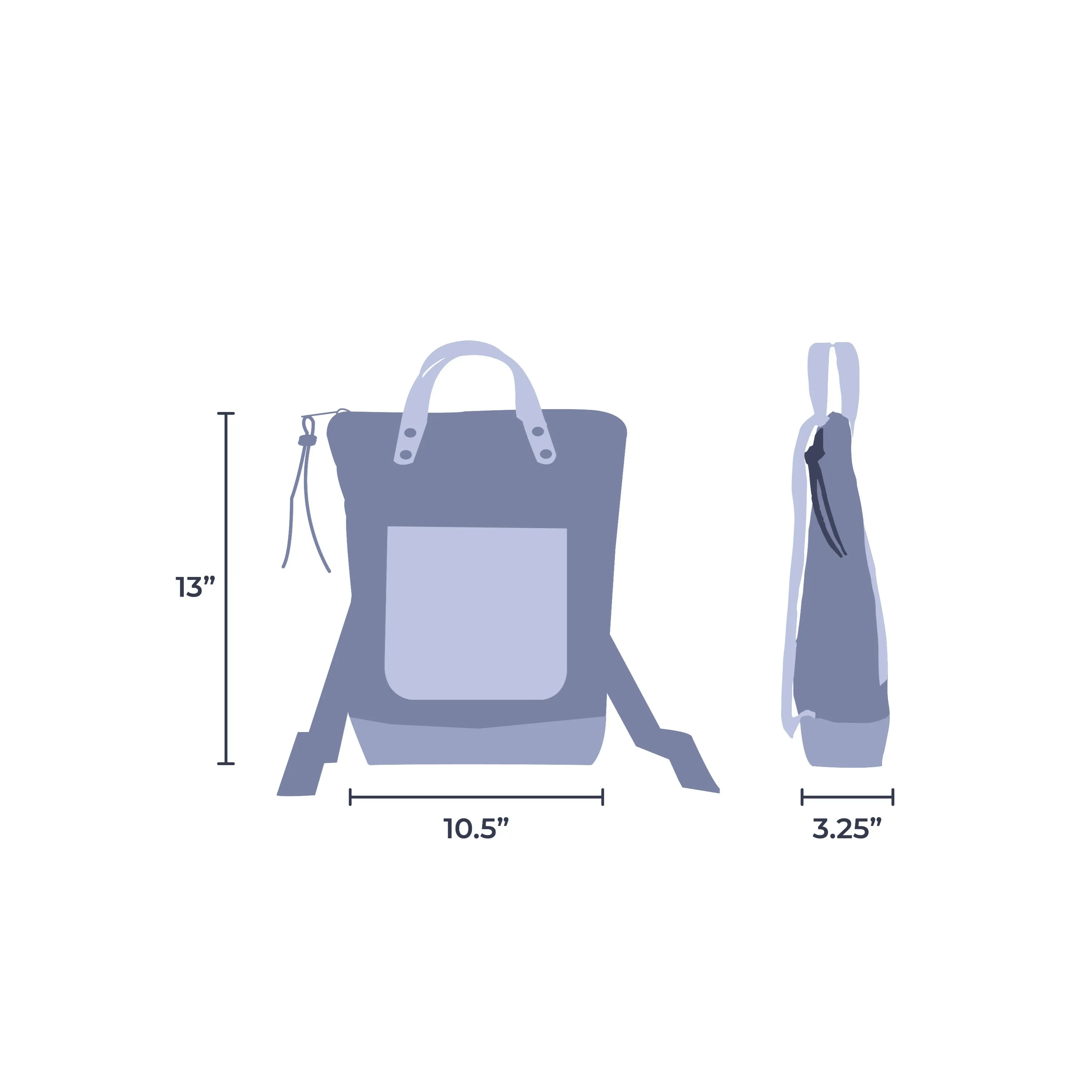 "Brunello" Mini Book Holder Backpack – Waterproof DZ