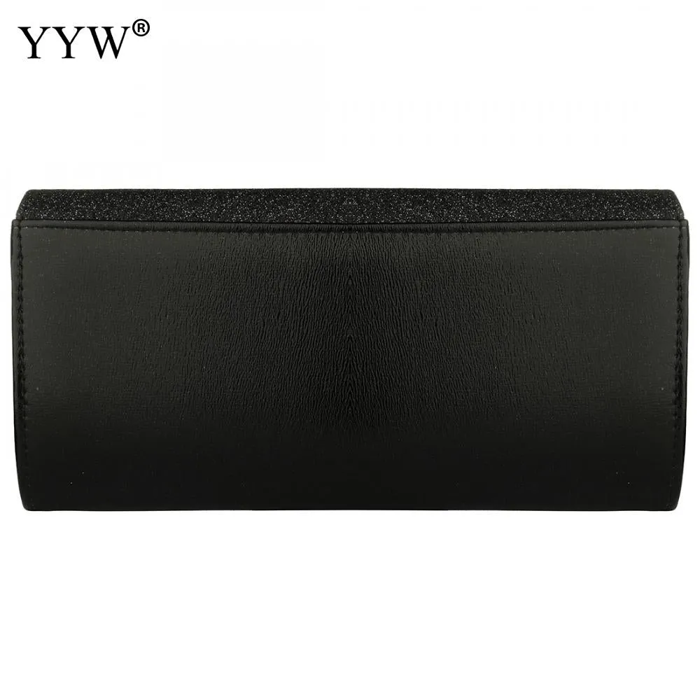 Sequined Envelope Gold Clutch Bags with Chain Wedding Party Clutches